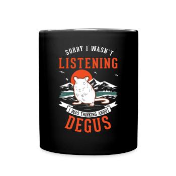 Degu Gift Shrub Rat Forest Degu - Full Colour Mug - black - Front