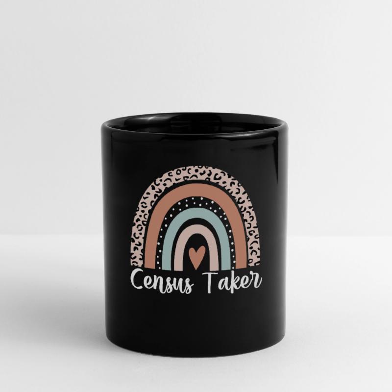 Census Taker Rainbow Leopard Funny Census Taker Full Colour Mug