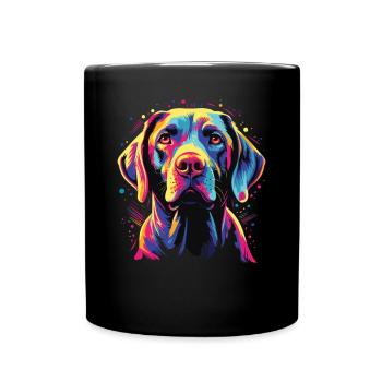 Pointeur coloré aquarelle - Mug uni - noir - Devant