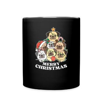 Joyeux Noël Carlin Chiens de la veille de Noël - Mug uni - noir - Devant