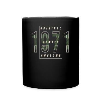 Cadeau urbain original 1971 année de naissance vintage - Mug uni - noir - Devant