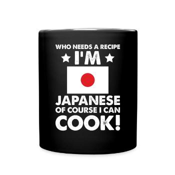 Japanese Cuisine Cook Chef I´m Japanese Of Course - Full Colour Mug - black - Front
