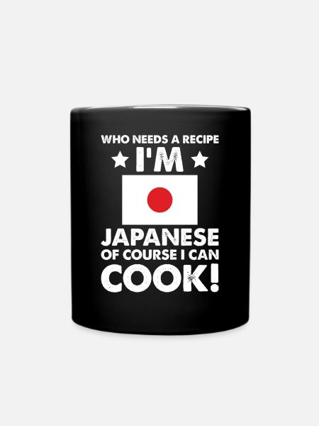 Japanese Cuisine Cook Chef I´m Japanese Of Course - Full Colour Mug - black