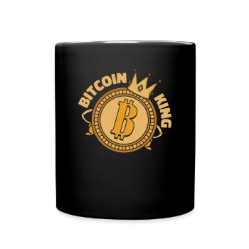 Bitcoin King Kryptowährung Blockchain Crypto - Tasse einfarbig - Schwarz - Vorne