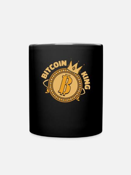 Bitcoin King Kryptowährung Blockchain Crypto - Tasse einfarbig - Schwarz