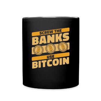 Les banques utilisent Bitcoin Crypto Crypto Crypto - Mug uni - noir - Devant