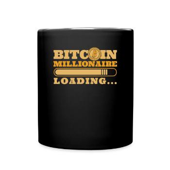 Bitcoin Millionaire Loading Blockchain Crypto - Tasse einfarbig - Schwarz - Vorne