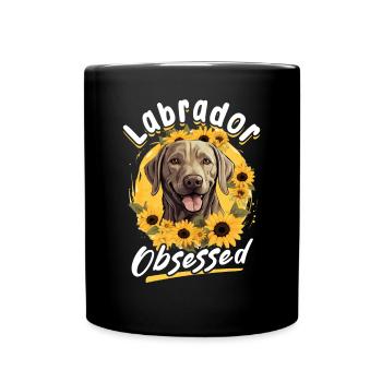 Labrador Retriever Dog Breed Pet Labrador Obsessed - Tasse einfarbig - Schwarz - Vorne
