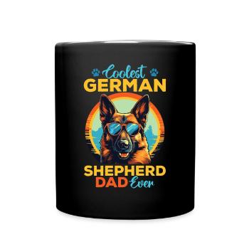 Dog Breed Coolest German Shepherd Dad Ever - Full Colour Mug - black - Front