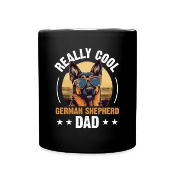 Dog Breed Really Cool German Shepherd Dad - Full Colour Mug - black - Front