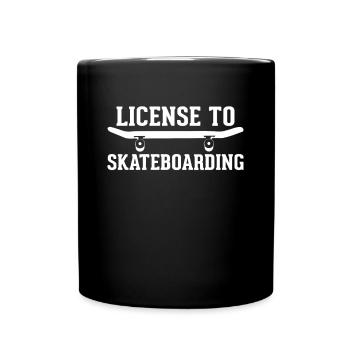 Licence de skateboard - Funny Skateboarding Ska - Mug uni - noir - Devant