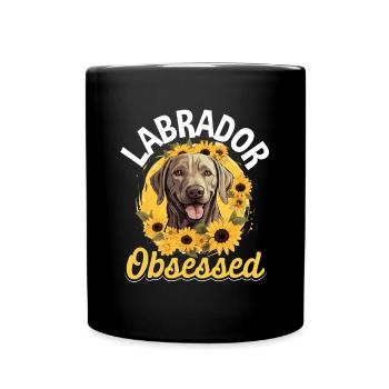 Labrador Retriever Dog Breed Pet Labrador Obsessed - Tasse einfarbig - Schwarz - Vorne