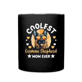 Dog Breed Coolest German Shepherd Mom Ever - Full Colour Mug - black - Front