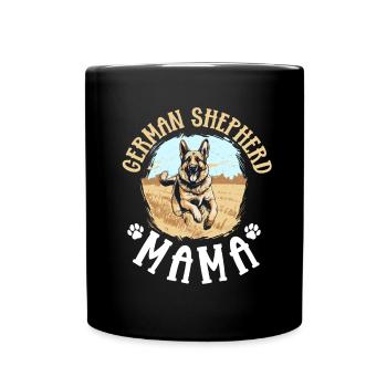 German Shepherd Dog Breed Pet German Shepherd Mama - Full Colour Mug - black - Front