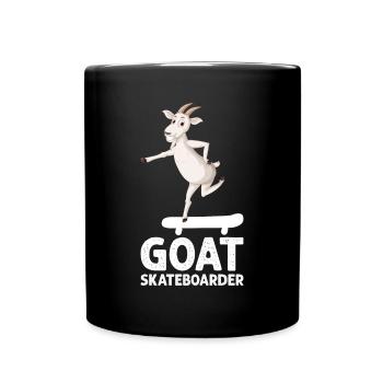 Skateboarder Goat Funny Skateboarding GOAT - Tasse einfarbig - Schwarz - Vorne