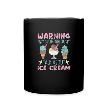Eiscreme - Tasse einfarbig - Schwarz - Vorne