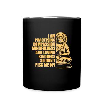 Méditation méditer Zen Yoga cadeau - Mug uni - noir - Devant