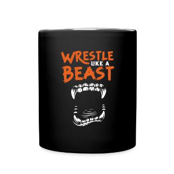 Wrestling Wrestler Fight Wrestling Ringer Gift - Full Colour Mug - black - Front