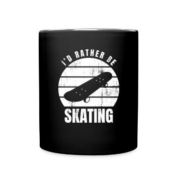 Je préfère skater - Mug uni - noir - Devant