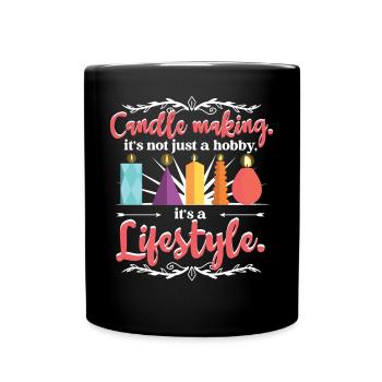 La fabrication de bougies : c’est un mode de vie. - Mug uni - noir - Devant