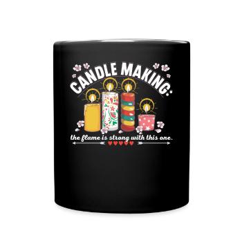 Fabrication de bougies : la flamme est forte avec celle-ci. - Mug uni - noir - Devant
