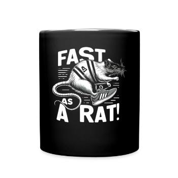 Rat rapide : Champion de course à pied - Mug uni - noir - Devant