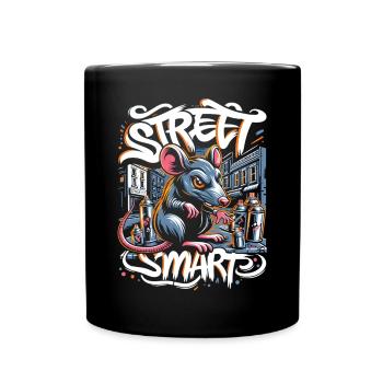 Rat: Graffiti Art - Full Colour Mug - black - Front