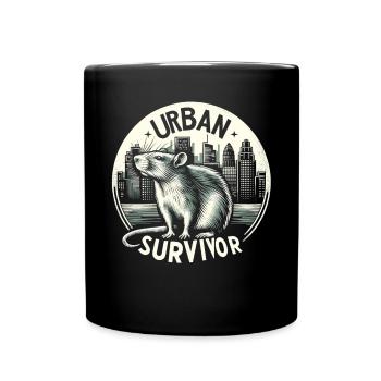 Le rat dans la métropole : la nature sauvage urbaine - Mug uni - noir - Devant