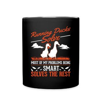 Indian Runner Duck Gift Running Duck - Full Colour Mug - black - Front