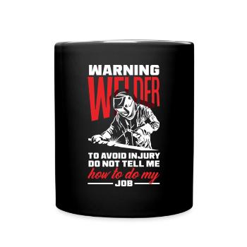 Funny Welder Gift - Full Colour Mug - black - Front