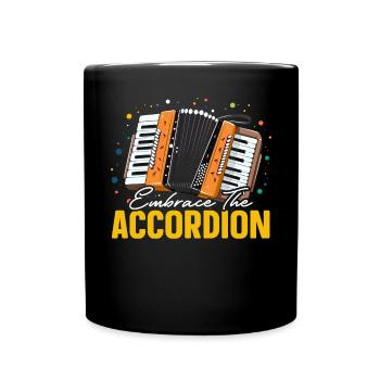 Accordéoniste Instrument de musique Accordéoniste - Mug uni - noir - Devant