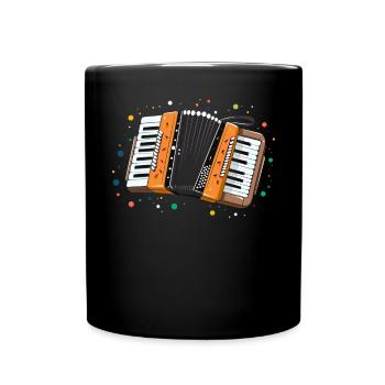 Accordéoniste Instrument de musique Accordéoniste - Mug uni - noir - Devant