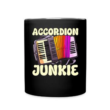 Accordéoniste Instrument de musique Accordéoniste - Mug uni - noir - Devant