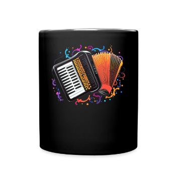 Accordéoniste Instrument de musique Accordéoniste - Mug uni - noir - Devant