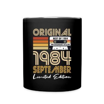 40th Birthday Vintage September 1984 Original - Full Colour Mug - black - Front