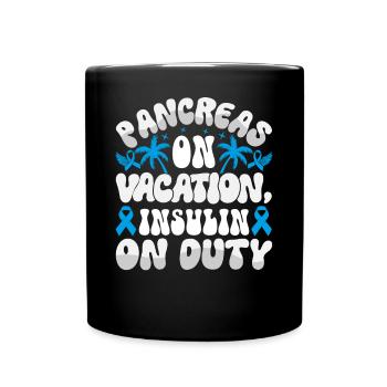 Pancréas En Vacances Insuline En Garde - Mug uni - noir - Devant