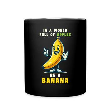 Banana Fruit Lover Funny Banana Comic - Full Colour Mug - black - Front