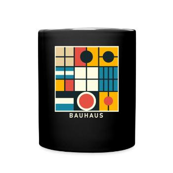 Bauhaus Architecture Geometric Aesthetic - Full Colour Mug - black - Front