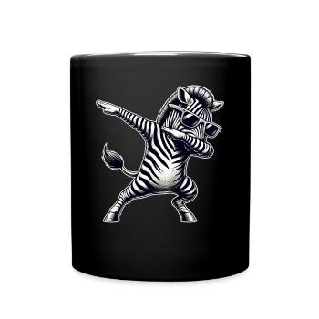 Cooles Zebra Dabbing Tanz Move Zebra - Tasse einfarbig - Schwarz - Vorne
