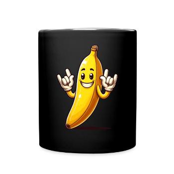 Funny Banana Comic Style Shirt for Fruit Food - Full Colour Mug - black - Front