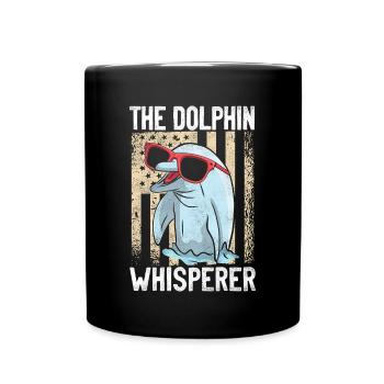 Dolphin American Flag The Dolphin - Full Colour Mug - black - Front