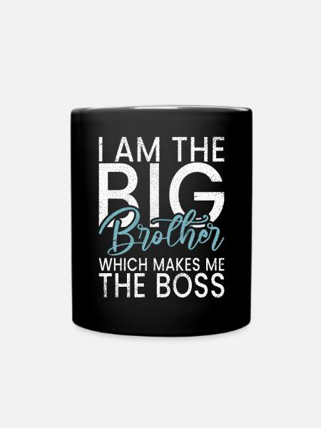 Big Brother Gift - Tasse einfarbig - Schwarz