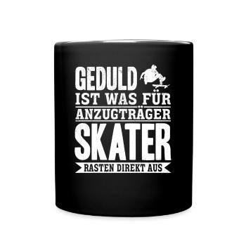 Skateboarding Skater Lustige Skateboarder - Tasse einfarbig - Schwarz - Vorne