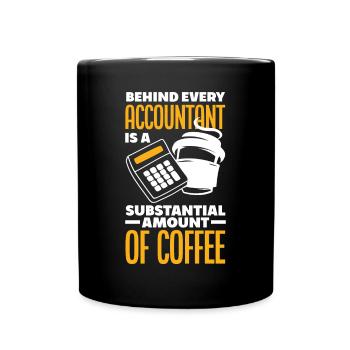Lustiges Steuerberater Buchhalter Geschenk - Tasse einfarbig - Schwarz - Vorne
