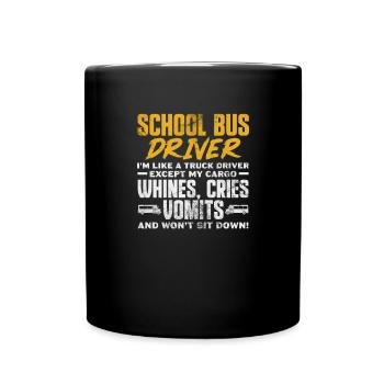 Busfahrer - Tasse einfarbig - Schwarz - Vorne