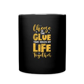 Fromage - Mug uni - noir - Devant