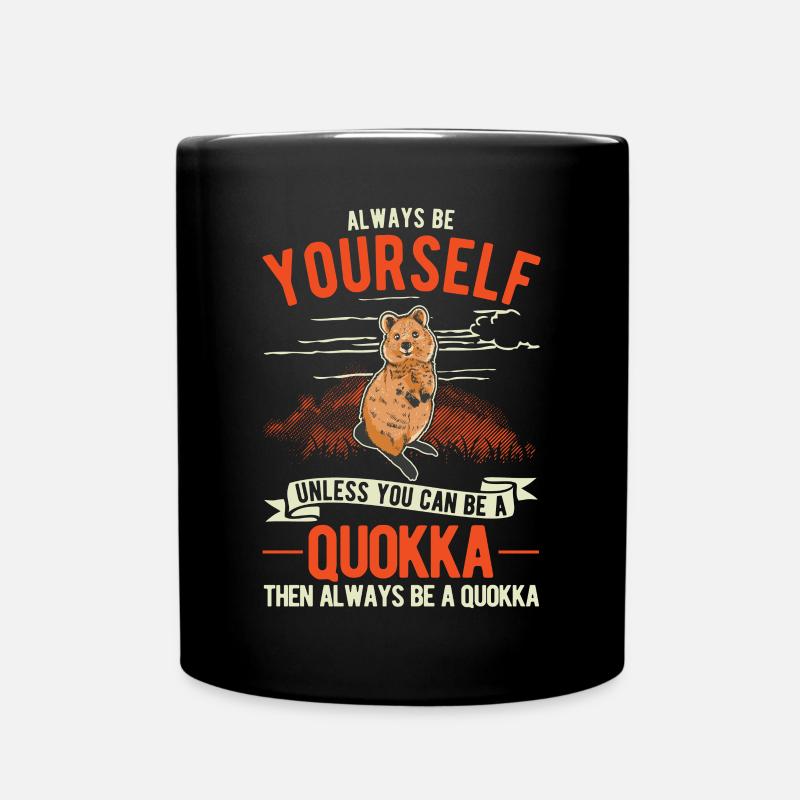 Soyez toujours vous-même Quokka Kangourou à queue courte - Mug uni - noir