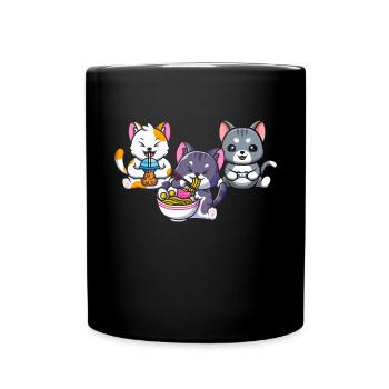 Chat Boba Thé Bubble Tea Gaming Gamer Ramen Anime - Mug uni - noir - Devant