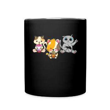 Chat Boba Thé Bubble Tea Gaming Gamer Ramen Anime - Mug uni - noir - Devant