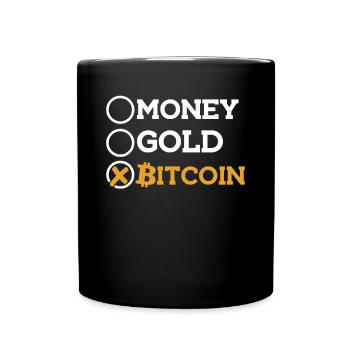 Argent Or Bitcoin Crypto-monnaie Blockchain - Mug uni - noir - Devant